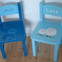 stoelen blauw